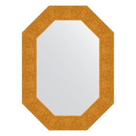 Зеркало в багетной раме, чеканка золотая 90 мм, 56x76 см