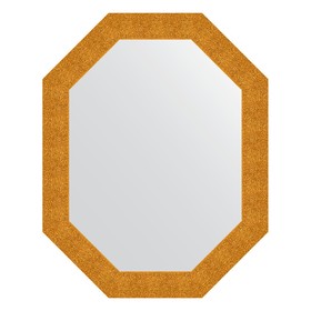 Зеркало в багетной раме, чеканка золотая 90 мм, 76x96 см
