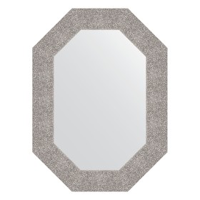 Зеркало в багетной раме, чеканка серебряная 90 мм, 56x76 см
