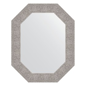 Зеркало в багетной раме, чеканка серебряная 90 мм, 61x76 см
