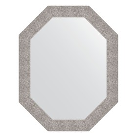 Зеркало в багетной раме, чеканка серебряная 90 мм, 76x96 см