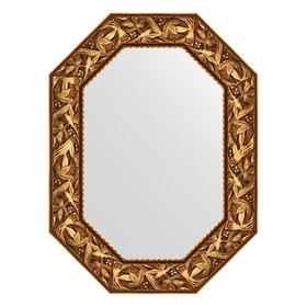 Зеркало в багетной раме, византия золото 99 мм, 58x78 см