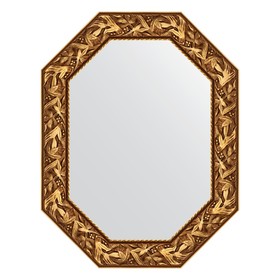 Зеркало в багетной раме, византия золото 99 мм, 68x88 см