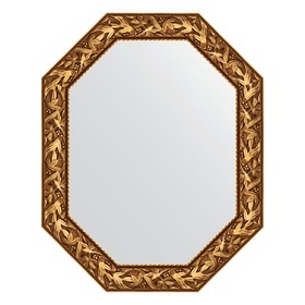 Зеркало в багетной раме, византия золото 99 мм, 78x98 см