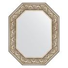 Зеркало в багетной раме, барокко серебро 106 мм, 65x80 см - Фото 1