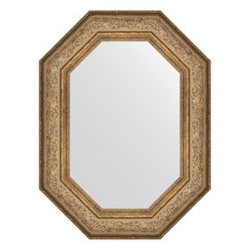 Зеркало в багетной раме, виньетка античная бронза 109 мм, 60x80 см