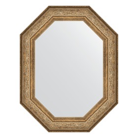 Зеркало в багетной раме, виньетка античная бронза 109 мм, 70x90 см