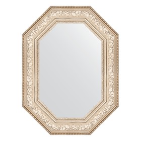 Зеркало в багетной раме, виньетка серебро 109 мм, 60x80 см