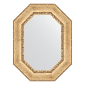 Зеркало в багетной раме, состаренное серебро с орнаментом 120 мм, 62x82 см