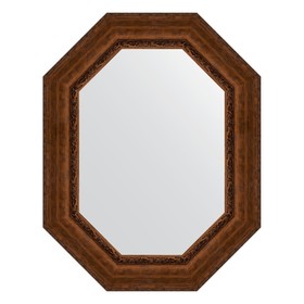 Зеркало в багетной раме, состаренная бронза с орнаментом 120 мм, 72x92 см