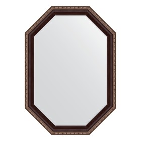 Зеркало в багетной раме, махагон с орнаментом 50 мм, 49x69 см