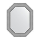 Зеркало в багетной раме, серебряная кольчуга 88 мм, 61x76 см - фото 308631432