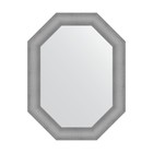 Зеркало в багетной раме, серебряная кольчуга 88 мм, 66x86 см - фото 308631436