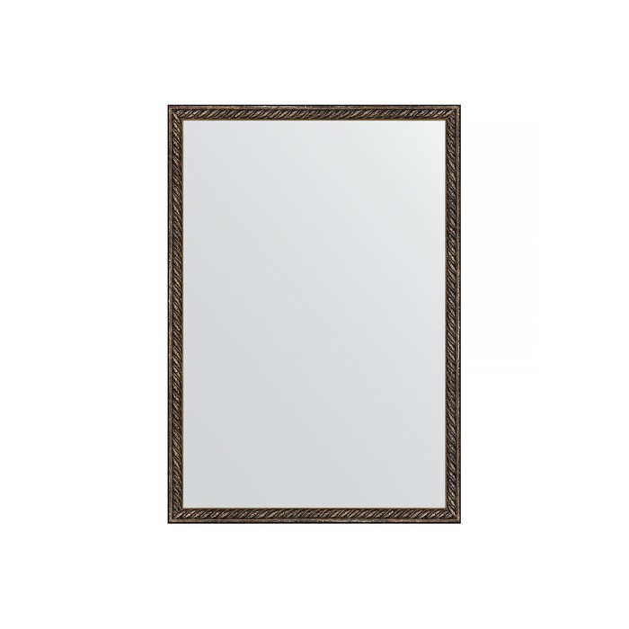 Зеркало в багетной раме, витая бронза 26 мм, 48х68 см