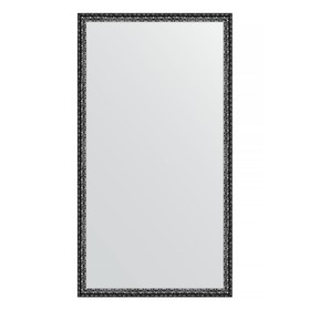 Зеркало в багетной раме, черненое серебро 38 мм, 60х110 см