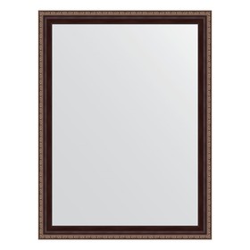 Зеркало в багетной раме, махагон с орнаментом 50 мм, 63 x 83 см