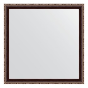 Зеркало в багетной раме, махагон с орнаментом 50 мм, 73 x 73 см
