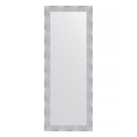 Зеркало в багетной раме, чеканка белая 70 мм, 56 x 146 см