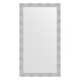 Зеркало в багетной раме, чеканка белая 70 мм, 76 x 136 см