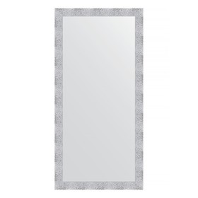 Зеркало в багетной раме, чеканка белая 70 мм, 76 x 156 см