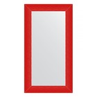Зеркало в багетной раме, красная волна 89 мм, 60x110 см - Фото 1