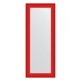 Зеркало в багетной раме, красная волна 89 мм, 60x150 см