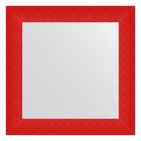 Зеркало в багетной раме, красная волна 89 мм, 70x70 см