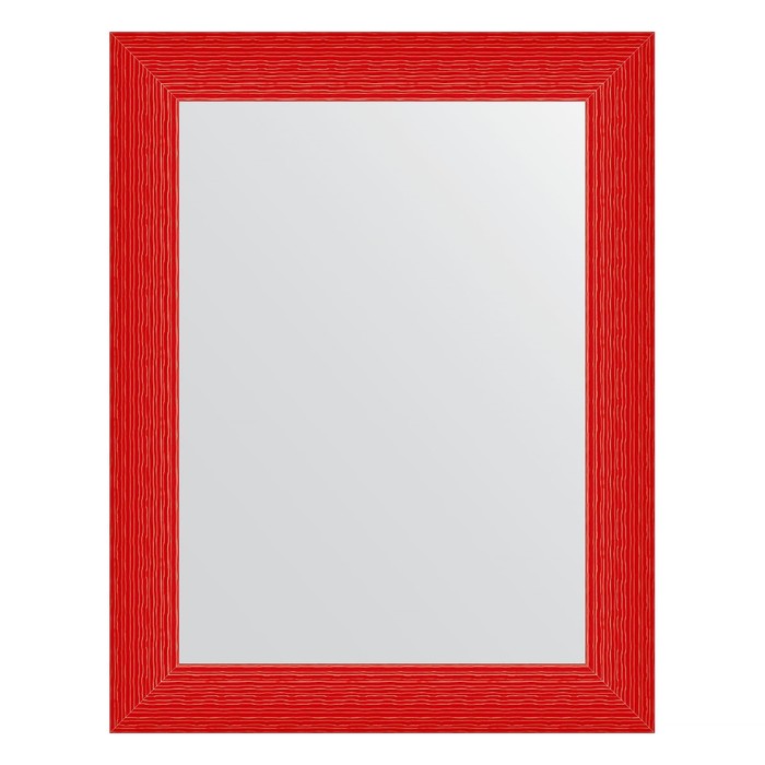 Зеркало в багетной раме, красная волна 89 мм, 70x90 см