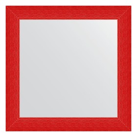 Зеркало в багетной раме, красная волна 89 мм, 80x80 см