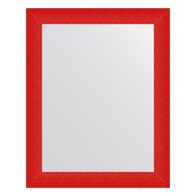 Зеркало в багетной раме, красная волна 89 мм, 80x100 см