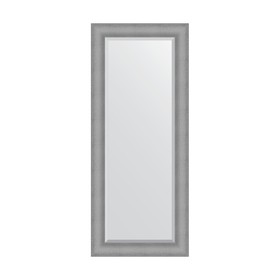 Зеркало с фацетом в багетной раме, серебряная кольчуга 88 мм, 62x147 см
