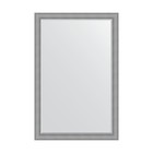 Зеркало с фацетом в багетной раме, серебряная кольчуга 88 мм, 117x177 см - фото 295370419