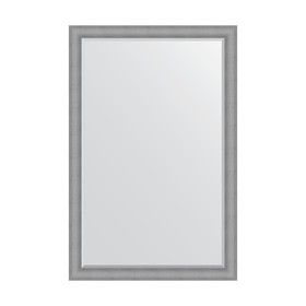 Зеркало с фацетом в багетной раме, серебряная кольчуга 88 мм, 117x177 см