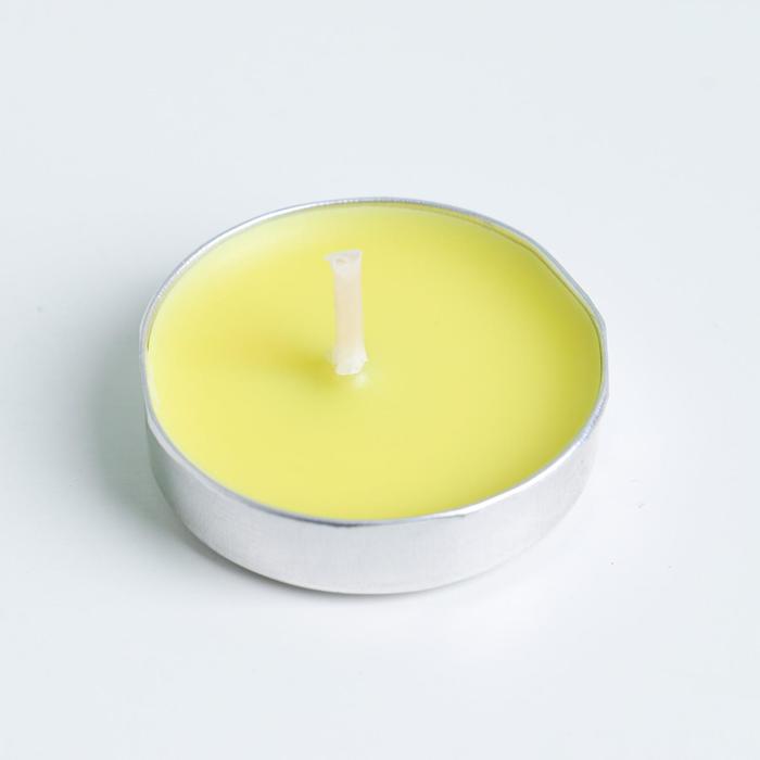 Набор свечей чайных ароматических, 6 шт, лимон - фото 1886163978