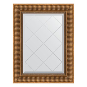 Зеркало с гравировкой в багетной раме, бронзовый акведук 93 мм, 57x75 см