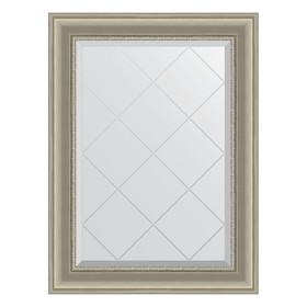 Зеркало с гравировкой в багетной раме, хамелеон 88 мм, 66x89 см