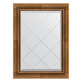 Зеркало с гравировкой в багетной раме, бронзовый акведук 93 мм, 67x90 см