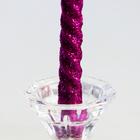 Набор свечей витых, 1.5×15 см, 2 шт., блестки, сиреневый - Фото 3