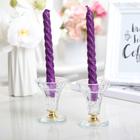 Набор свечей витых, 1.5×15 см, 2 шт., блестки, сиреневый - Фото 4
