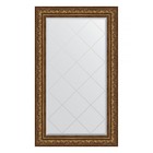 Зеркало с гравировкой в багетной раме, виньетка состаренная бронза 109 мм, 80x135 см - фото 308632888