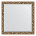 Зеркало с гравировкой в багетной раме, фреска 84 мм, 106x106 см - фото 295372067
