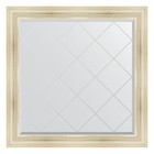 Зеркало с гравировкой в багетной раме, травленое серебро 99 мм, 109x109 см - фото 295372135