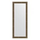 Зеркало напольное в багетной раме, вензель серебряный 101 мм, 84x204 см - Фото 1