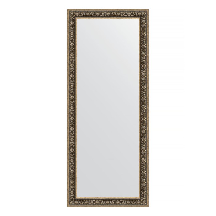 Зеркало напольное в багетной раме, вензель серебряный 101 мм, 84x204 см