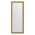 Зеркало напольное с фацетом в багетной раме, состаренное золото с плетением 70 мм, 78x198 см   75271 - Фото 1