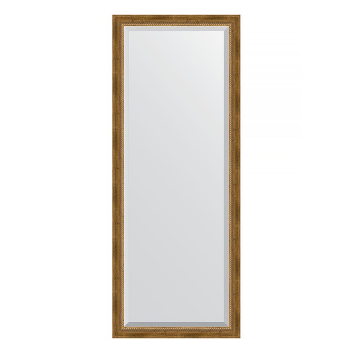 Зеркало напольное с фацетом в багетной раме, состаренная бронза с плетением 70 мм, 78x198 см   75271