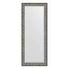 Зеркало напольное с фацетом в багетной раме, византия серебро 99 мм, 84x203 см - Фото 1