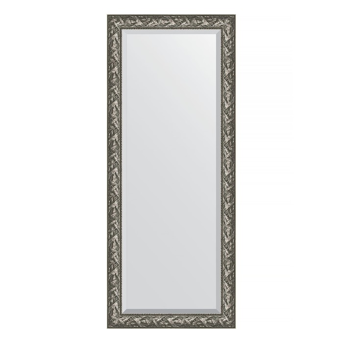 Зеркало напольное с фацетом в багетной раме, византия серебро 99 мм, 84x203 см