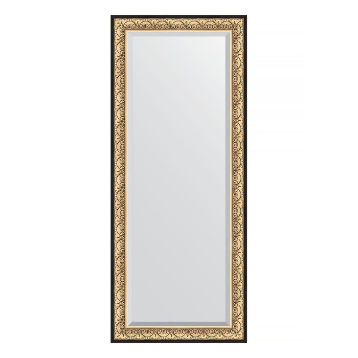 Зеркало напольное с фацетом в багетной раме, барокко золото 106 мм, 85x205 см