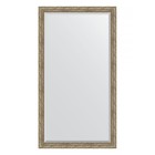 Зеркало напольное с фацетом в багетной раме, виньетка античное серебро 85 мм, 110x200 см - фото 295372879